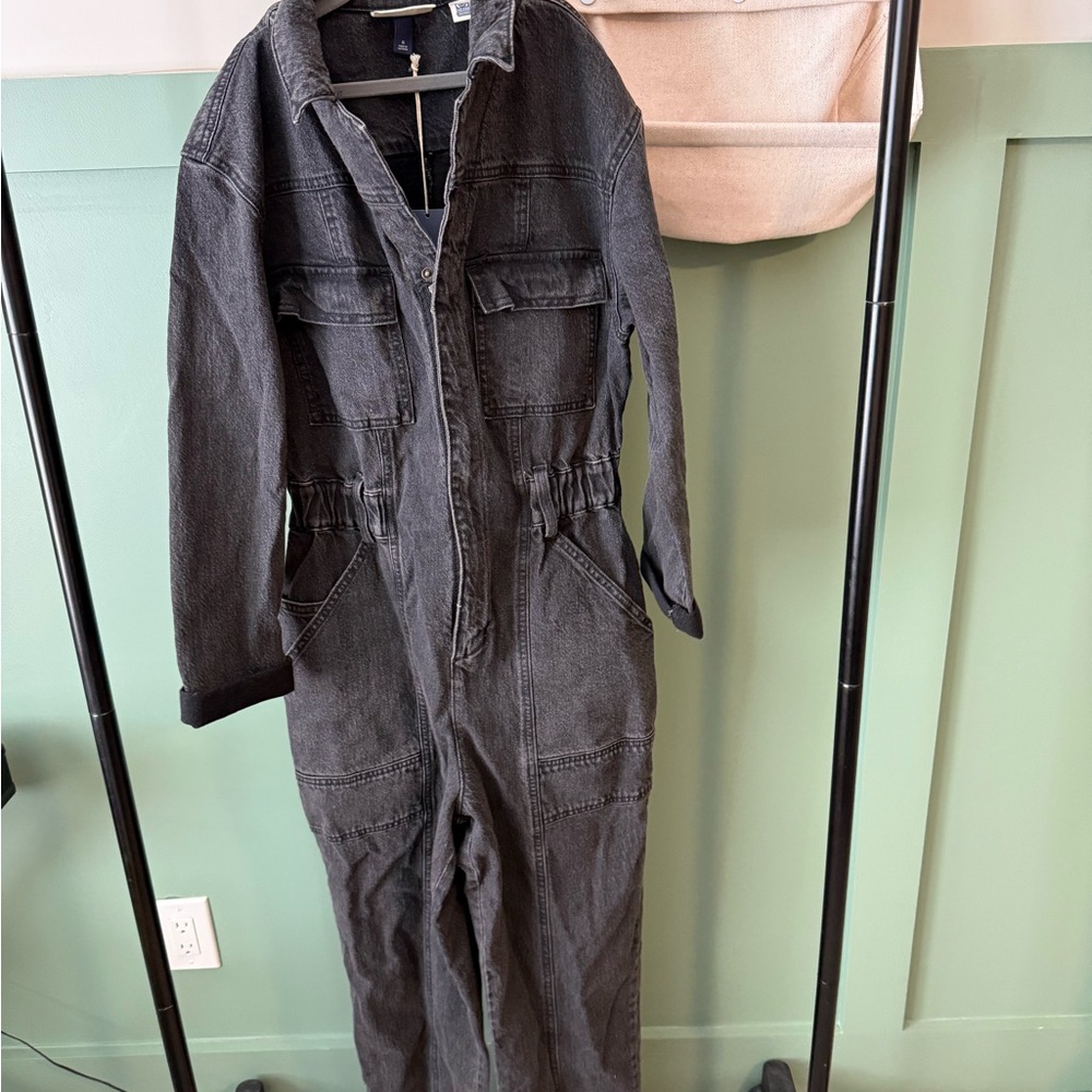 Stylish Black Denim Jumpsuit